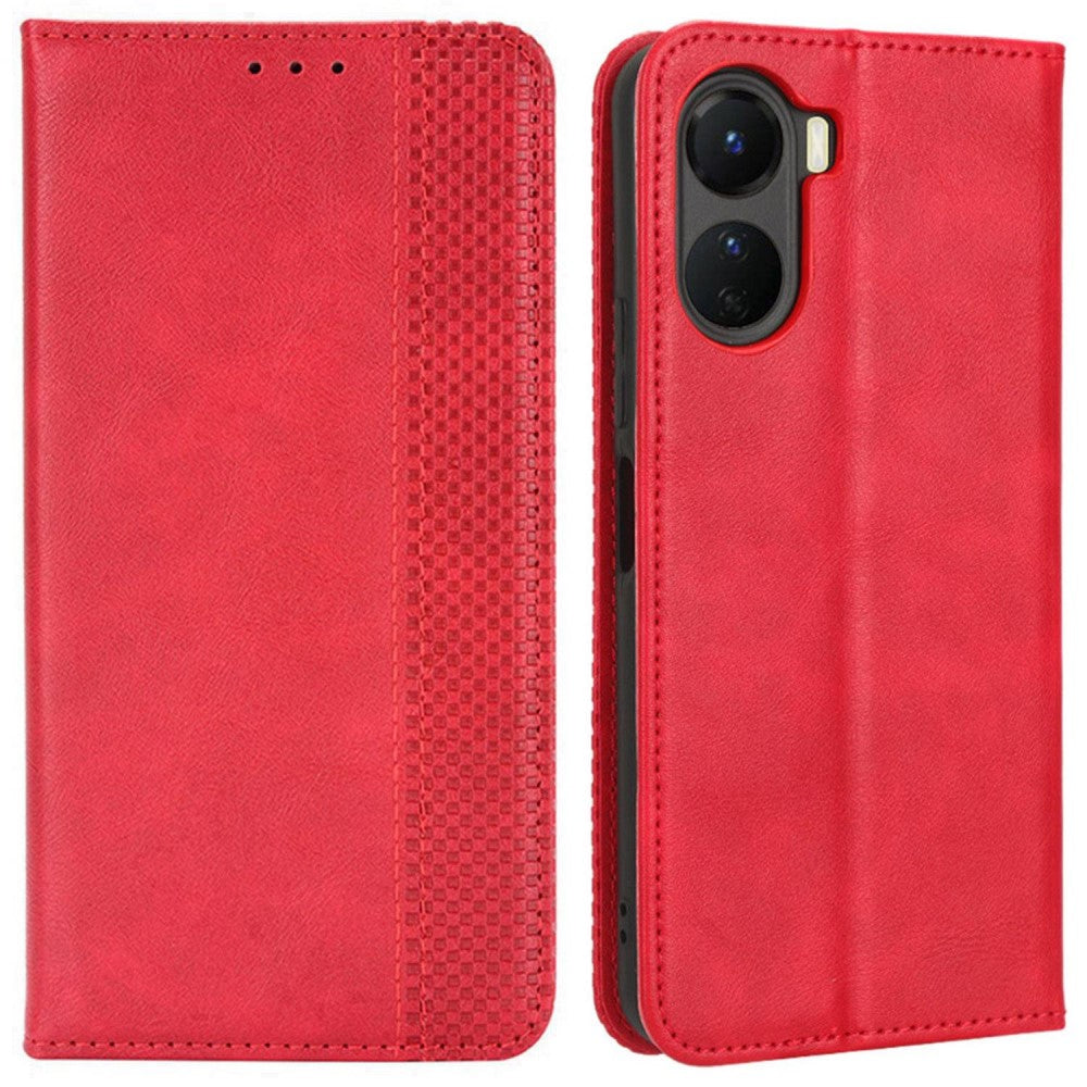 Bofink Vintage Vivo Y16 leather case - Red