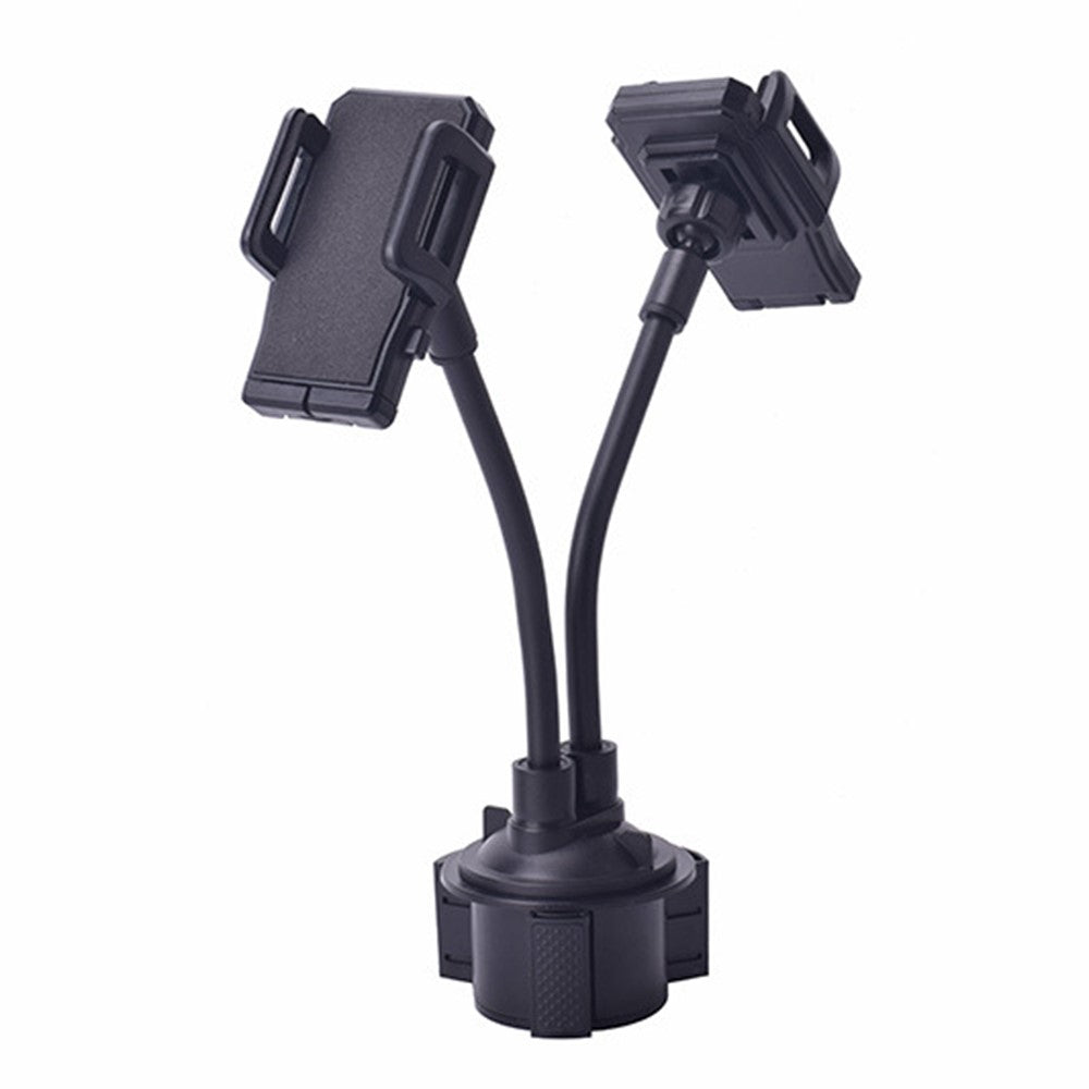 Universal double clip rotatable car phone holder