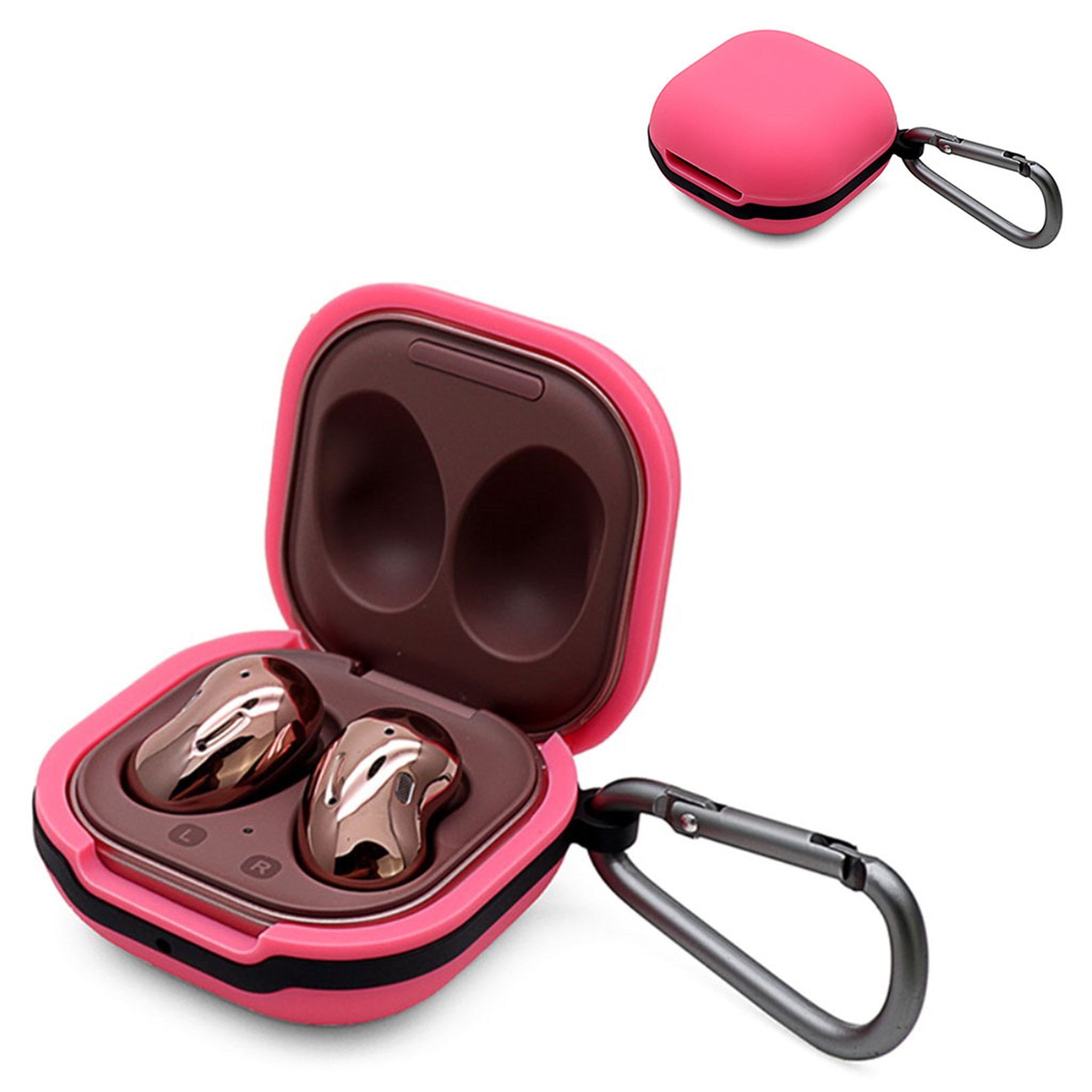 Samsung Buds Live silicone case with buckle - Rose