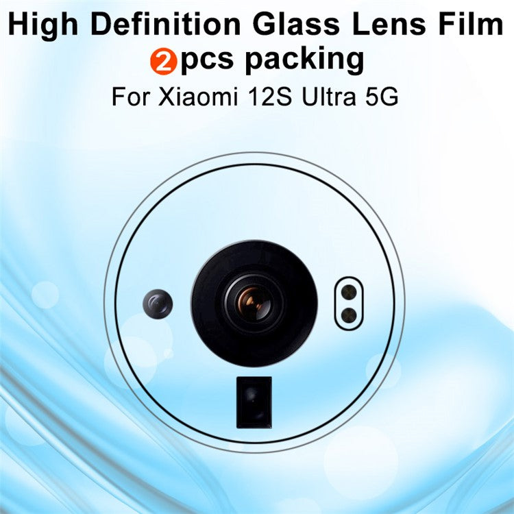 IMAK 2pcs ultra clear glass camera lens protector for Xiaomi 12S Ultra