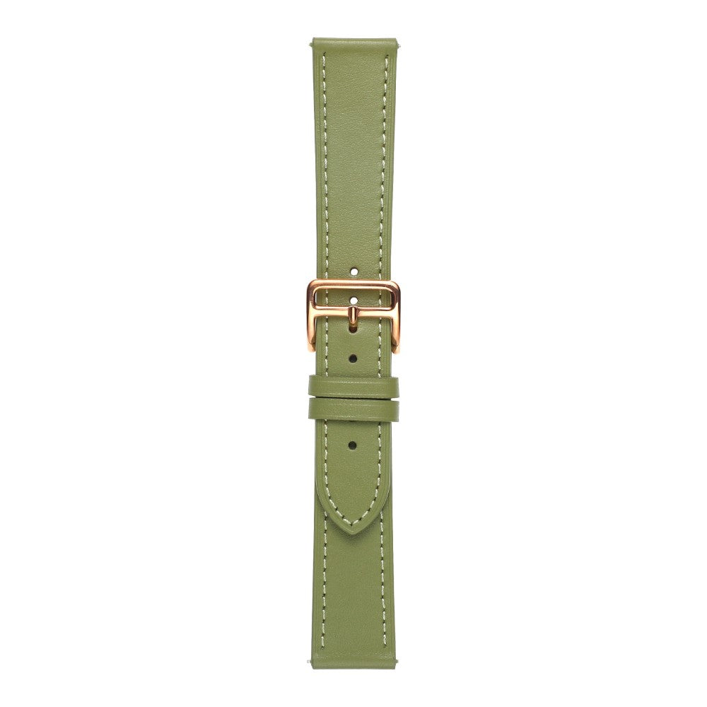 20mm Universal textured genuine leather watch strap - Green