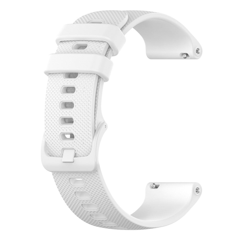 Grid texture silicone watch strap for Haylou / Noise / Willful watch - White