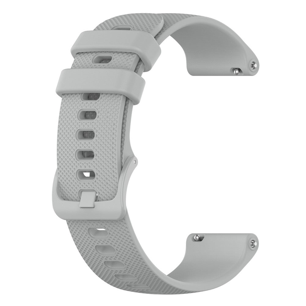 Grid texture silicone watch strap for Haylou / Noise / Willful watch - Grey