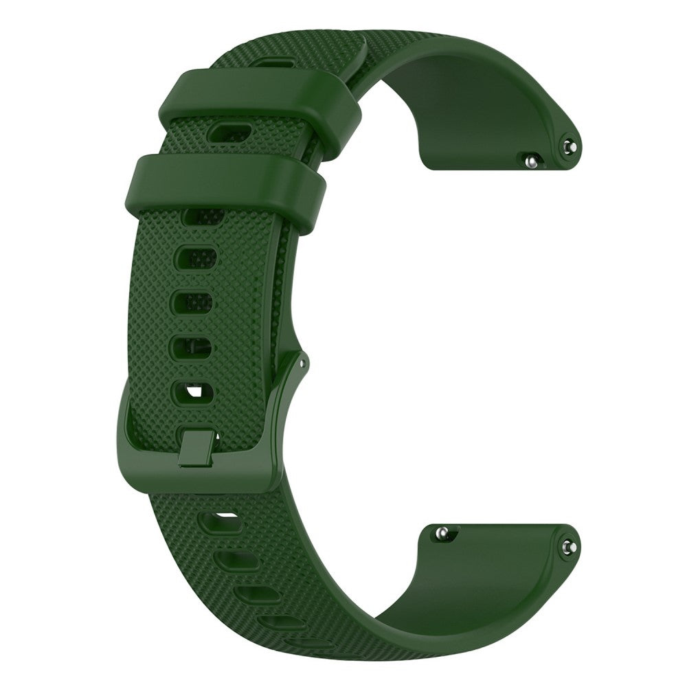 Grid texture silicone watch strap for Haylou / Noise / Willful watch - Army Green