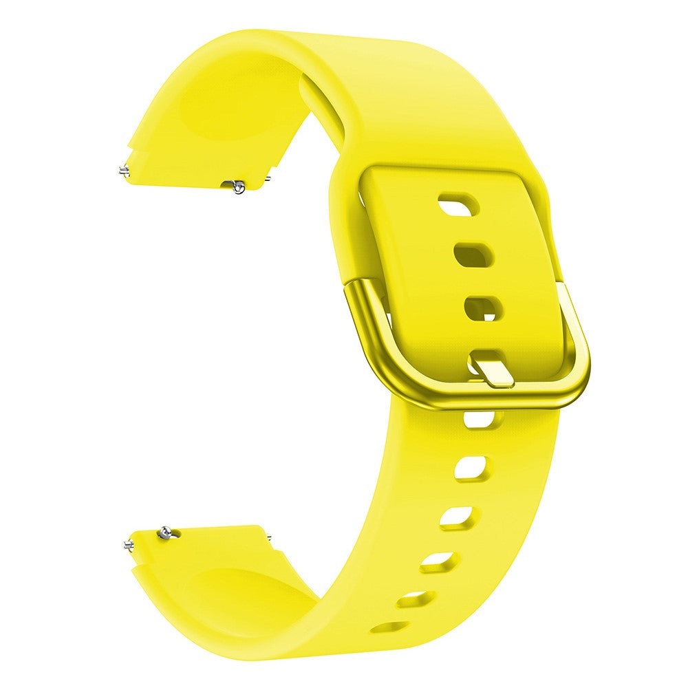 19mm simple silicone watch strap for Haylou / Noise / Willful - Yellow