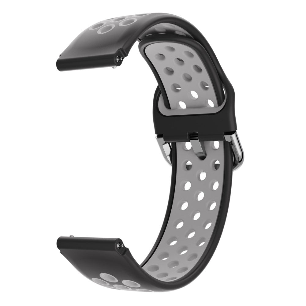 19mm dual color silicone watch strap Haylou / Noise / Willful - Black / Grey