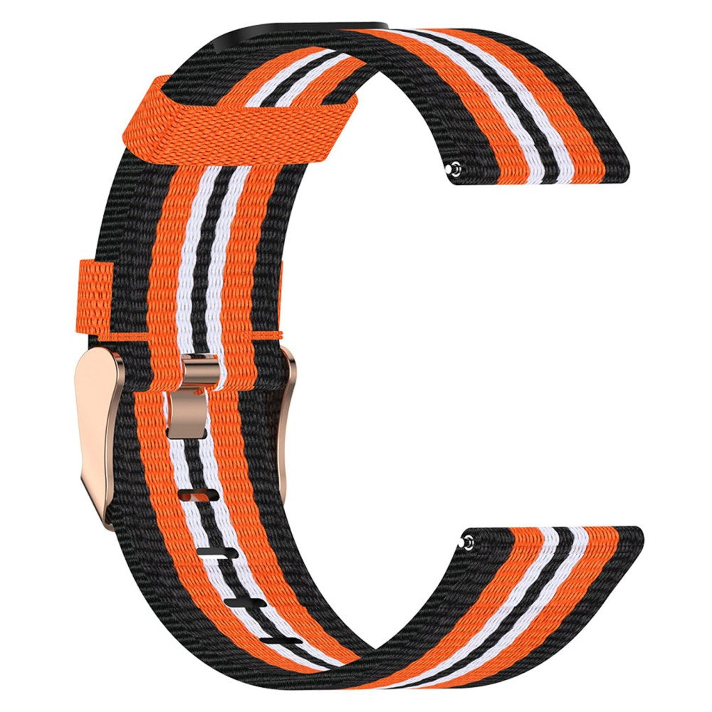 19mm nylon watch strap for Haylou / Noise / Willful watch - Black / Orange