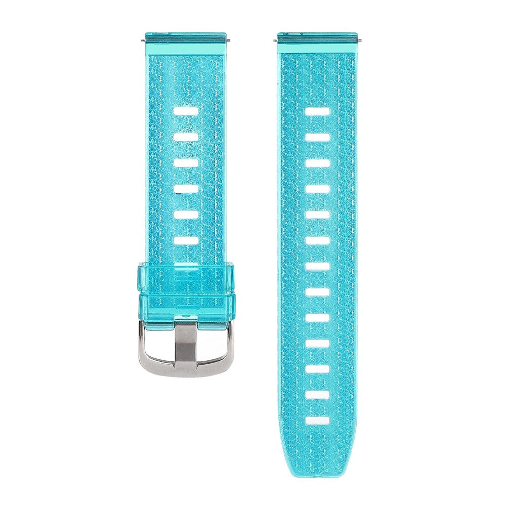 20mm silicone strap for Garmin / Honor / Huawei / Samsung watch - Bright Transparent Blue