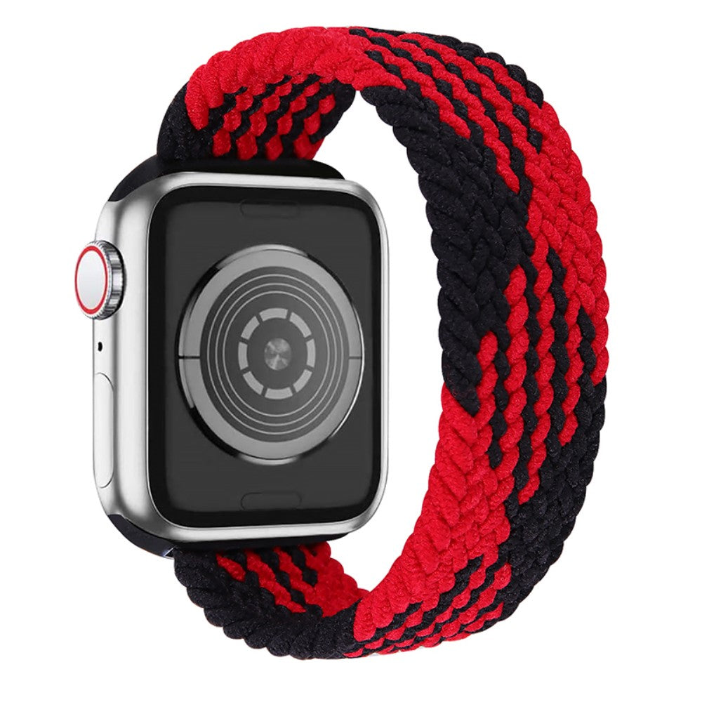 Apple Watch (41mm) elastic watch strap - Black / Red Splicing / Size: M