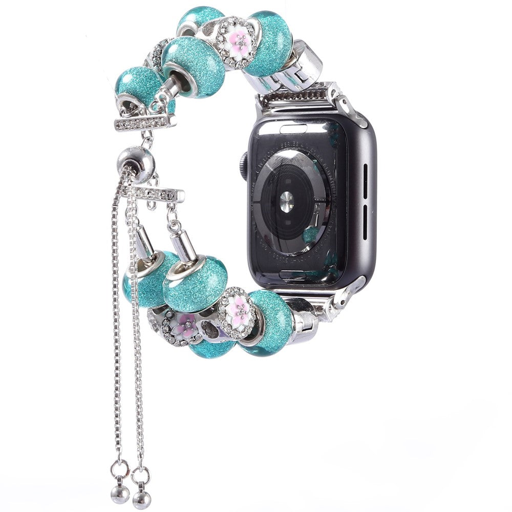 Apple Watch (41mm) retro style bead loop watch strap - Blue