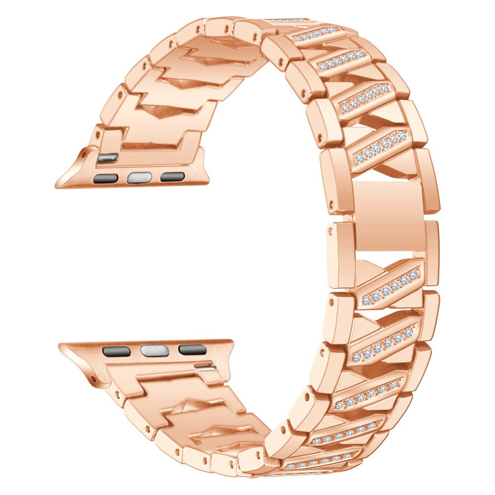Rhinestone X design watch strap for Apple Watch (41mm) - Rose Gold