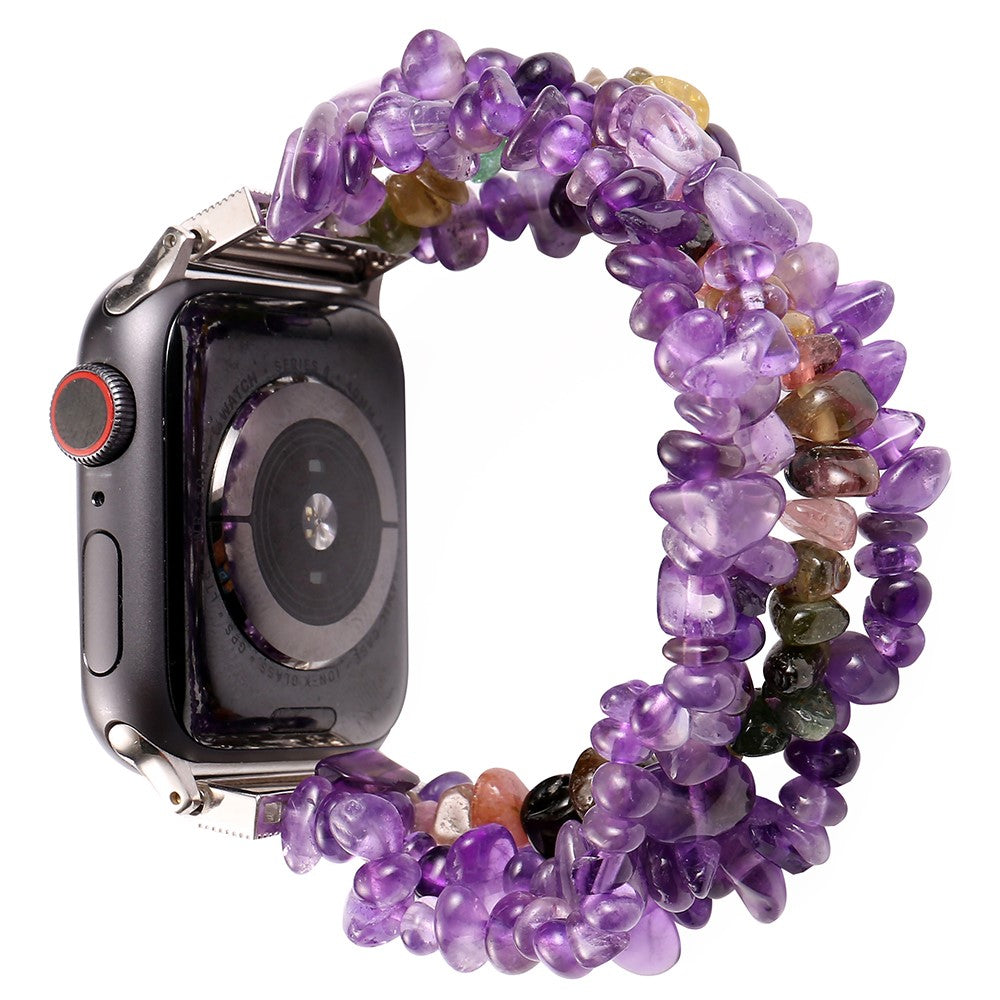 Apple Watch (41mm) natural stones style watch strap - Purple