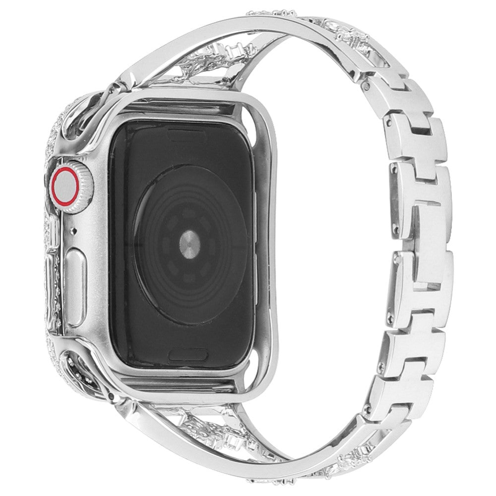 Apple Watch (41mm) zircon décor stainless steel watch strap - Silver