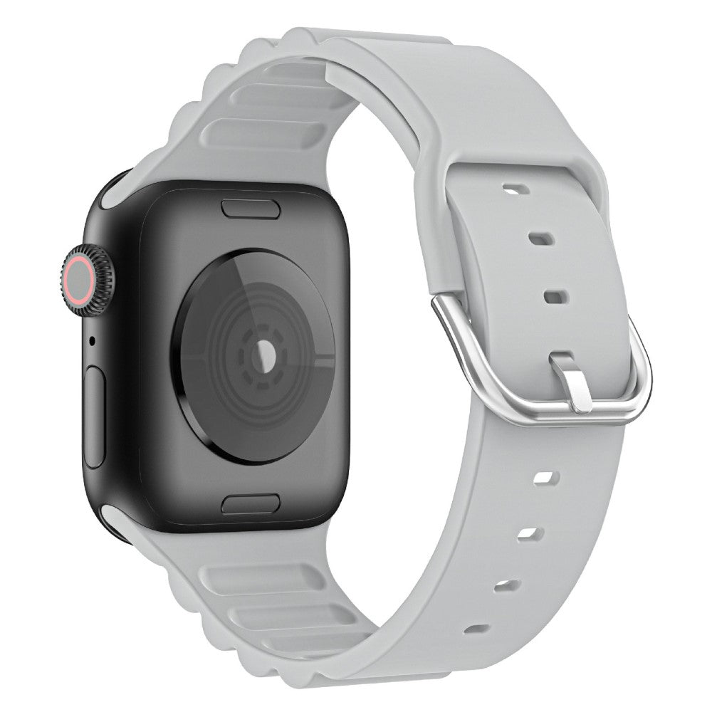 Apple Watch (41mm) horizontal stripe silicone watch strap - Grey