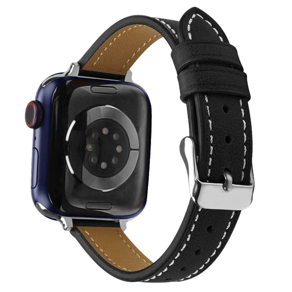 Apple Watch (41mm) retro genuine leather watch strap - Black
