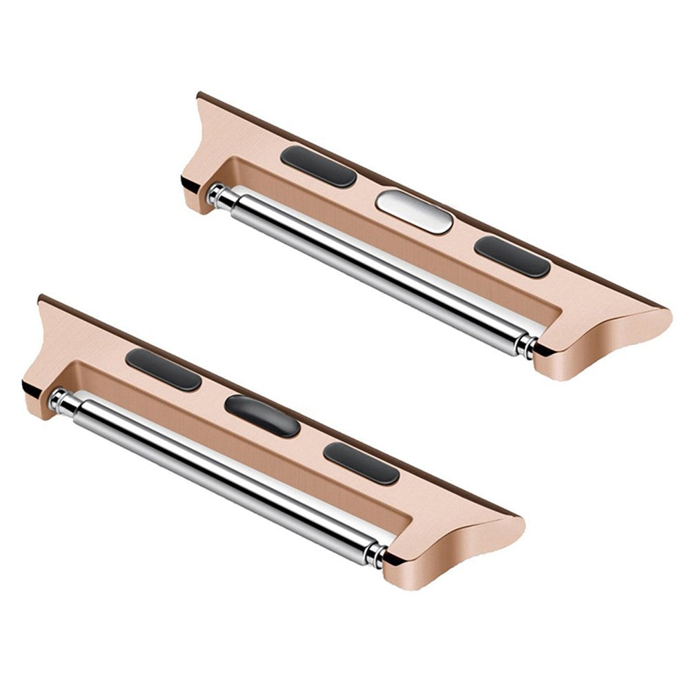 1 Pair 20mm Apple Watch (41mm) stainless steel strap connector - Rose Gold