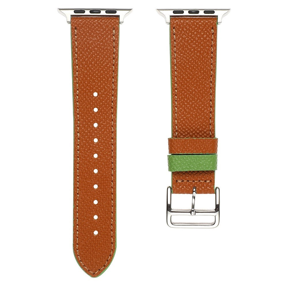 Apple Watch (41mm) textured genuine leather watch strap - Brown