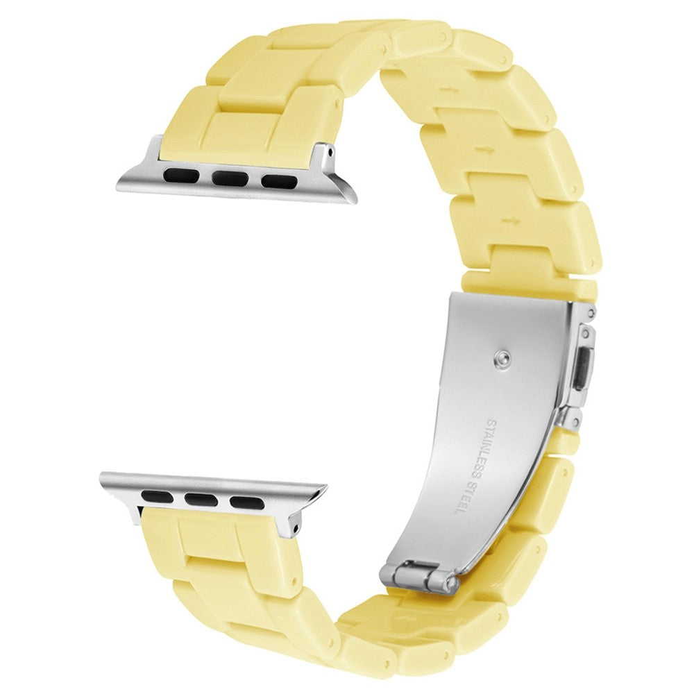 Apple Watch (41mm) simple resin watch strap - Light Yellow