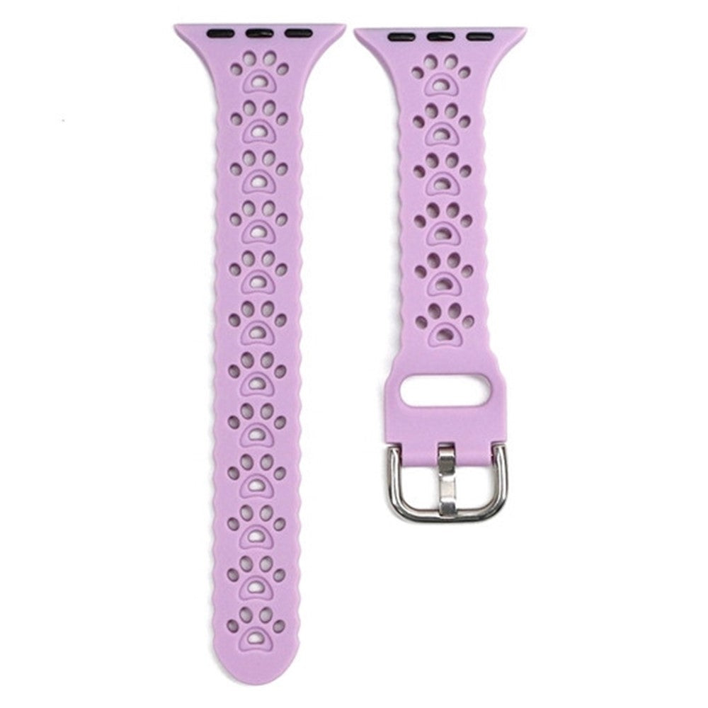 Apple Watch (41mm) cute cat paw style silicone watch strap - Lavender