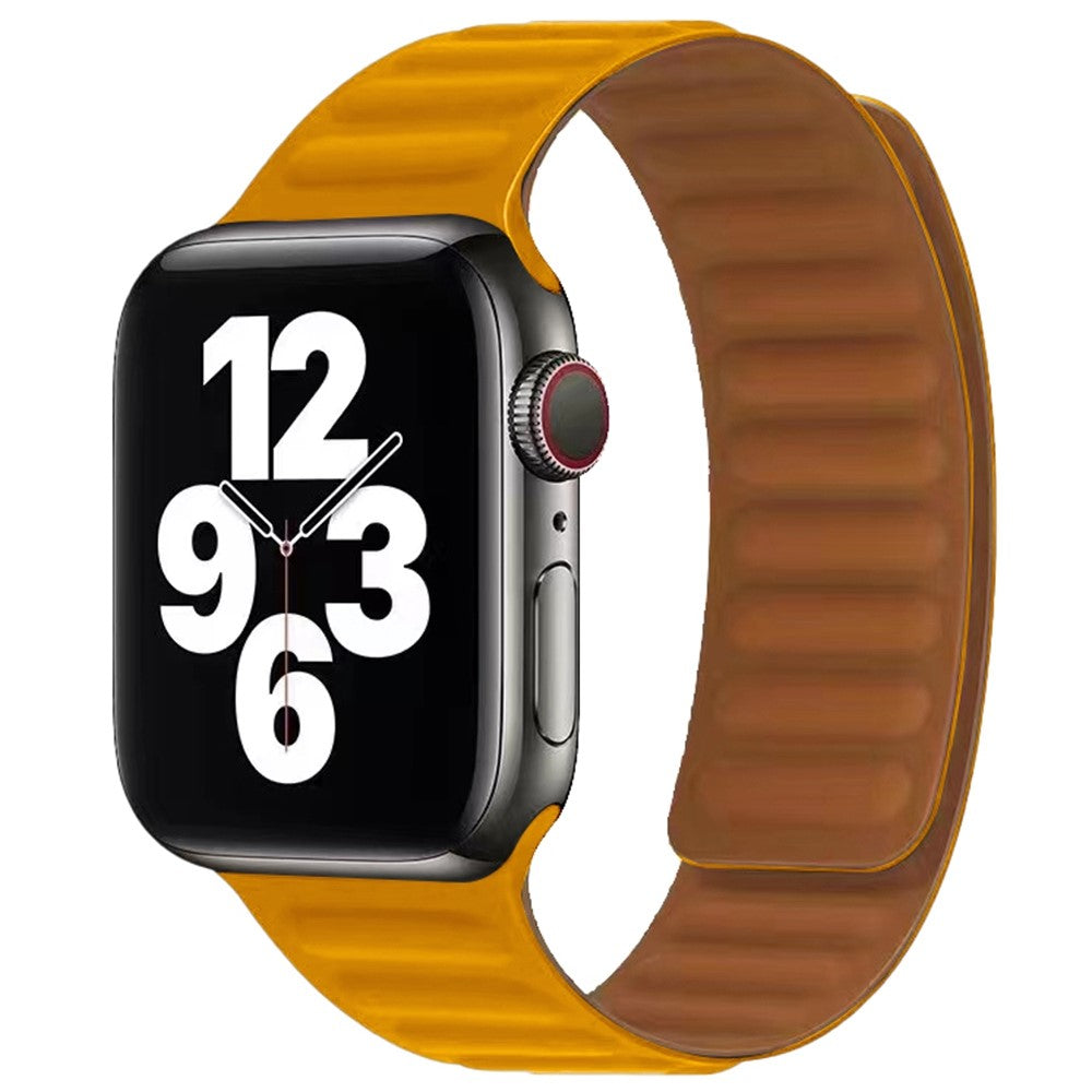 Apple Watch (41mm) dual color silicone magnetic lock watch strap - Gold