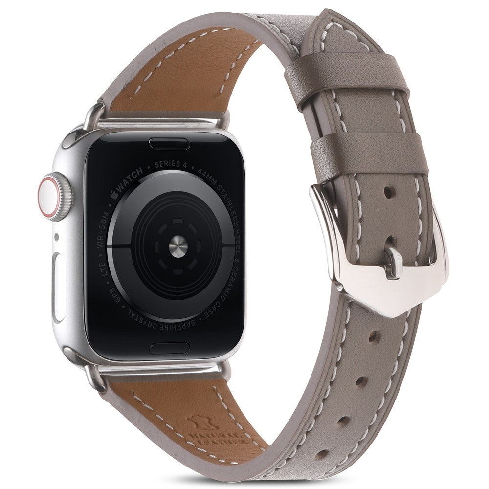 Apple Watch Series 8 (41mm) top layer cowhide leather watch strap - Grey
