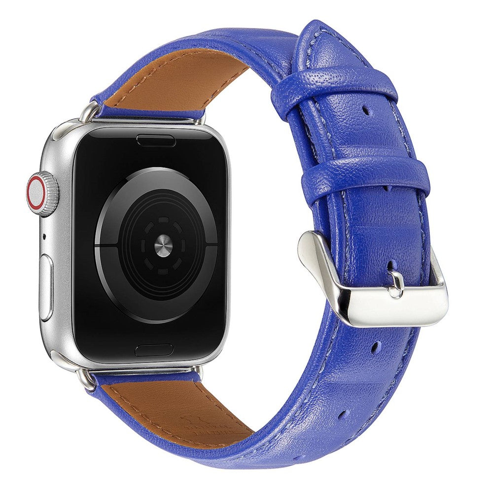 Apple Watch Series 8 (41mm) square imprinted genuine leather watch strap - Sapphire