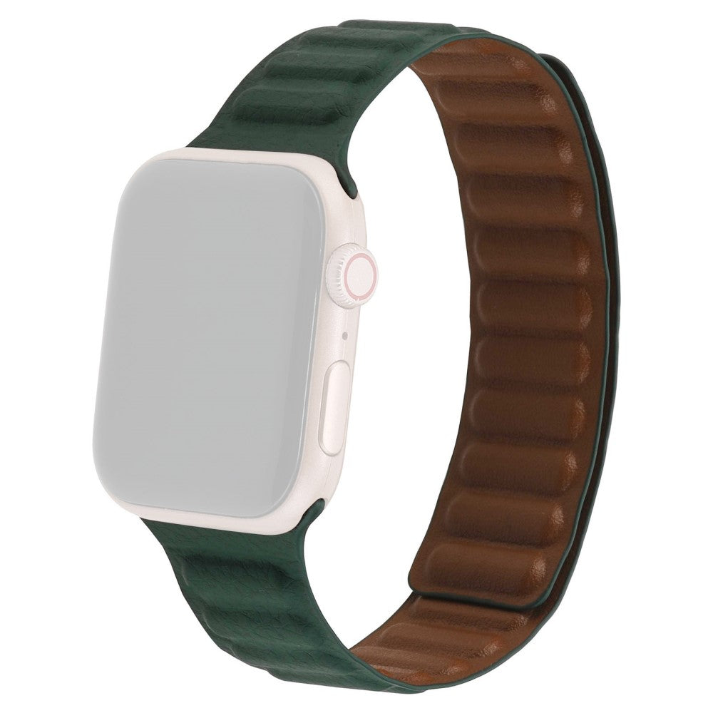 Apple Watch Series 8 (41mm) genuine leather watch strap - Cedar Green