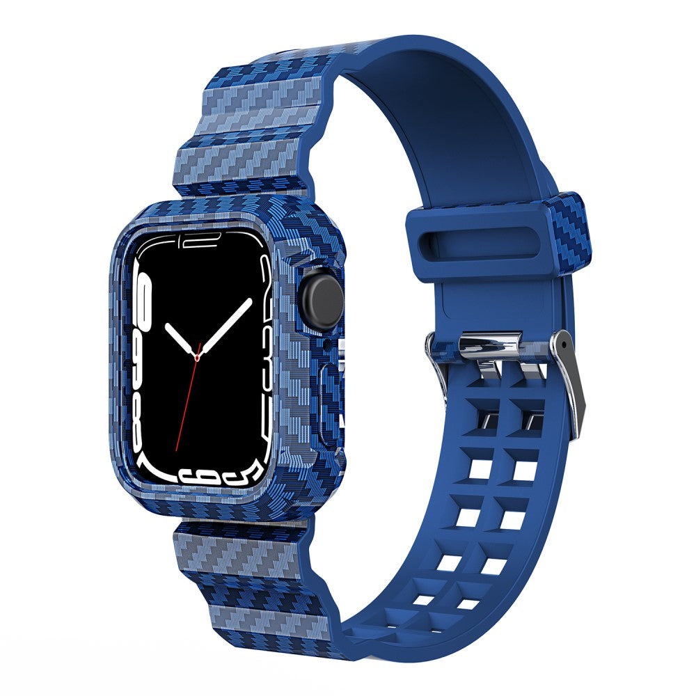 Apple Watch (45mm) carbon fiber TPU watch strap - Blue