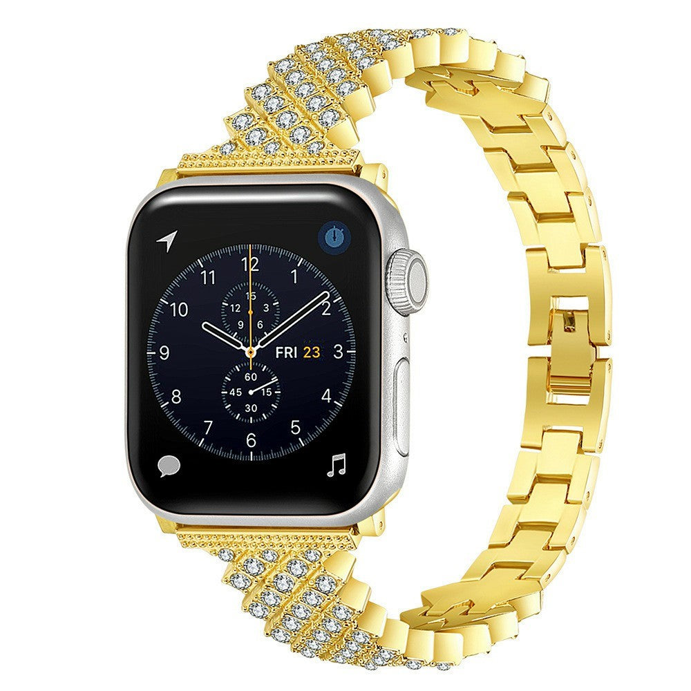 Apple Watch (45mm) rhinestone alloy watch strap - Gold