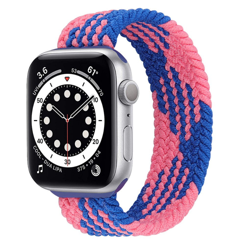 Apple Watch (45mm) elastic watch strap - Blue / Pink Splicing / Size: L