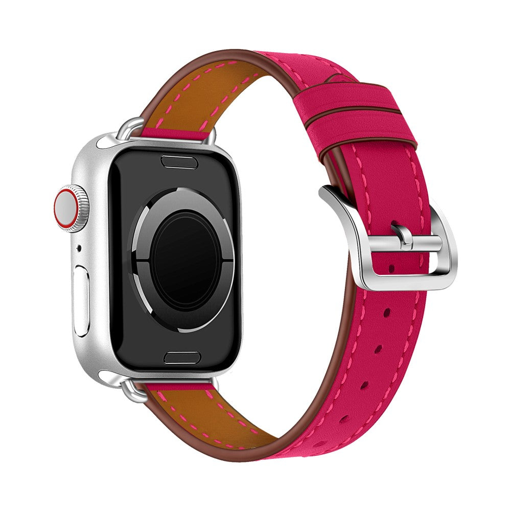 Apple Watch (45mm) breathable genuine leather watch strap - Rose