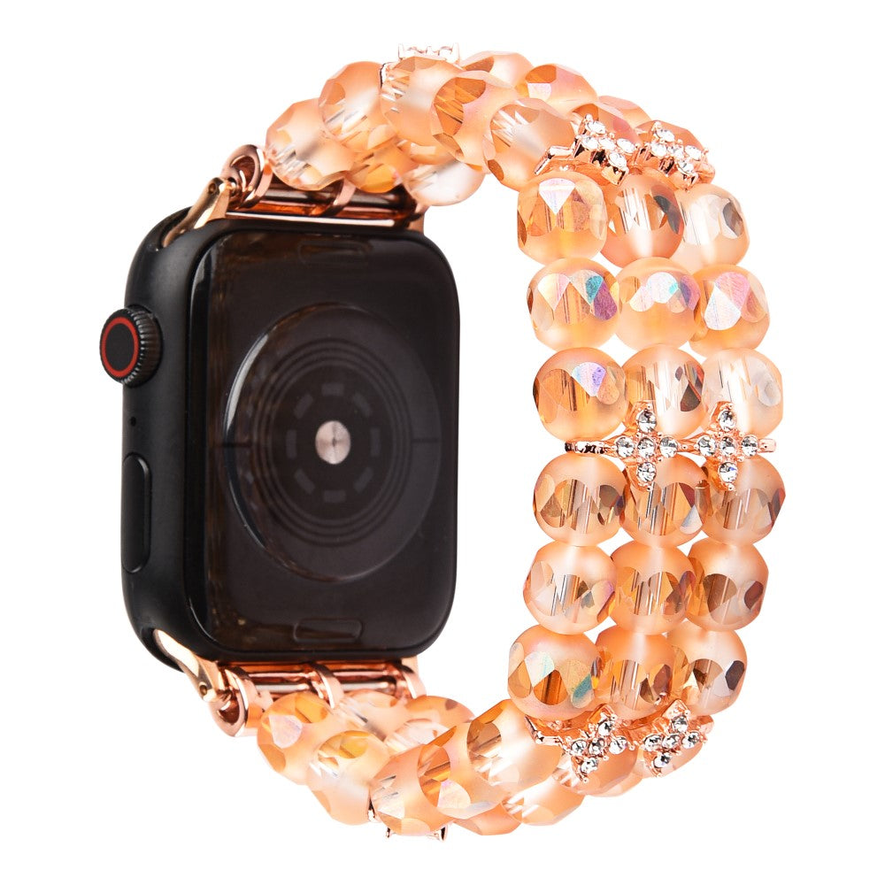 Apple Watch (45mm) flower shape crystal décor watch strap - Orange