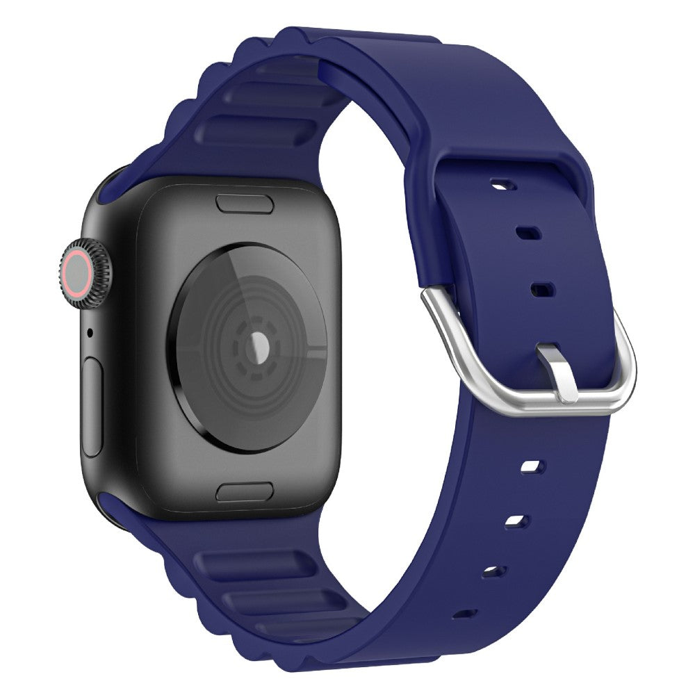 Apple Watch (45mm) horizontal stripe silicone watch strap - Sapphire