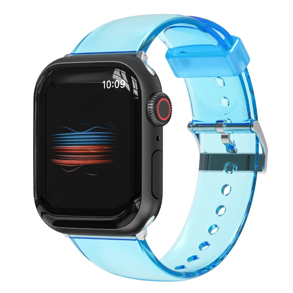 Transparent TPU watch strap for Apple Watch (45mm) - Transparent Blue