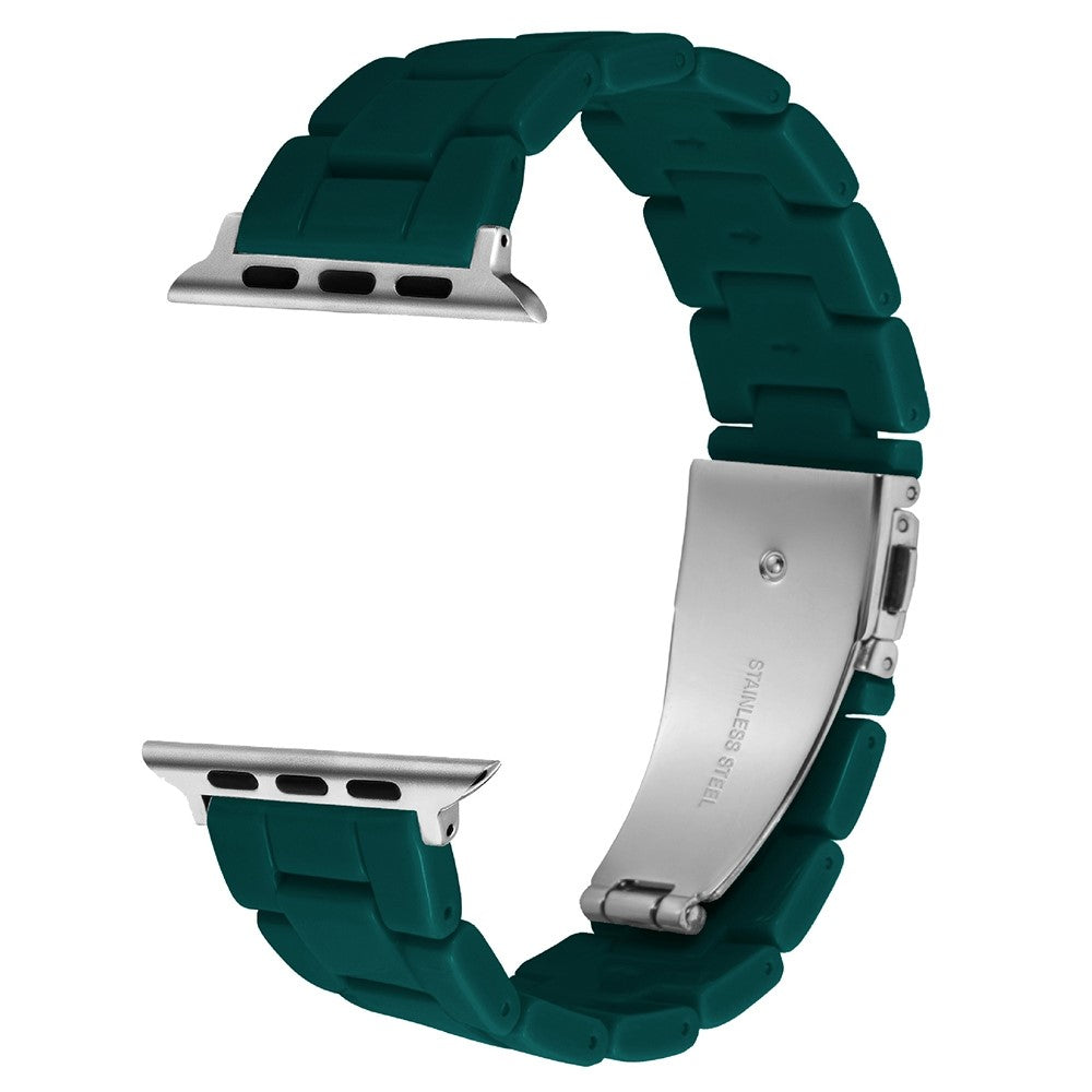 Apple Watch (45mm) simple resin watch strap - Blackish Green