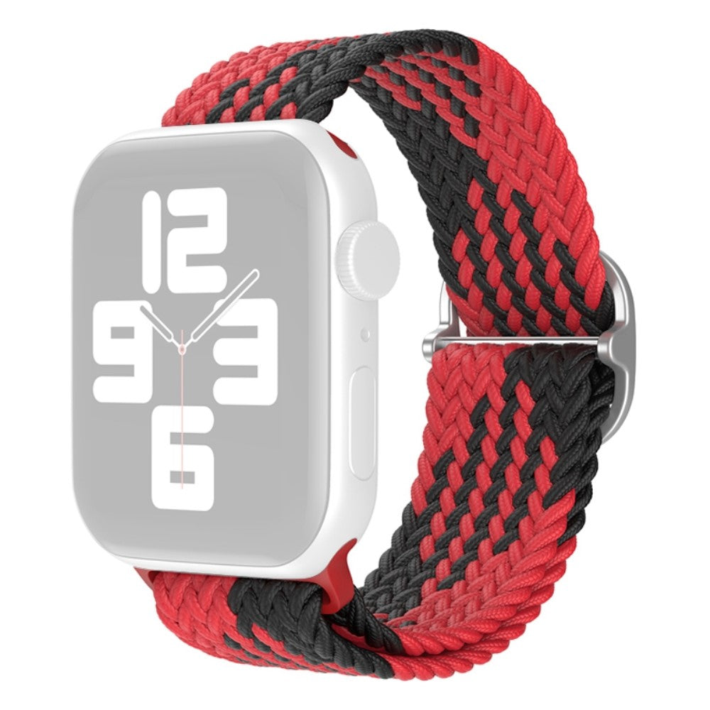 Apple Watch (45mm) nylon watch strap - Black / Red