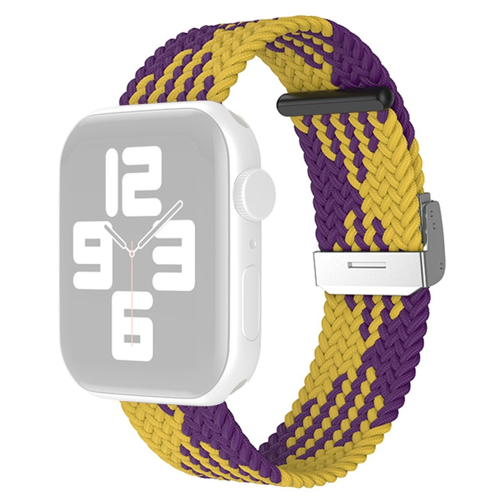 Apple Watch (45mm) creative design nylon watch strap - Z / Yellow Purple