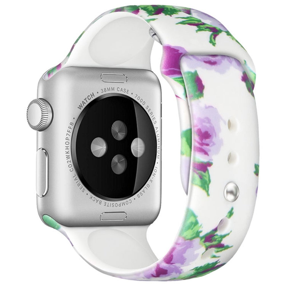 Apple Watch Series 8 (45mm) / Watch Ultra cool pattern silicone watch strap - Vintage Peony