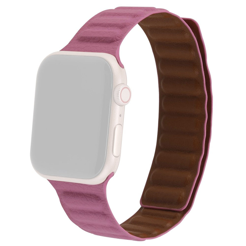 Apple Watch Series 8 (45mm) / Watch Ultra genuine leather watch strap - Rose Pink