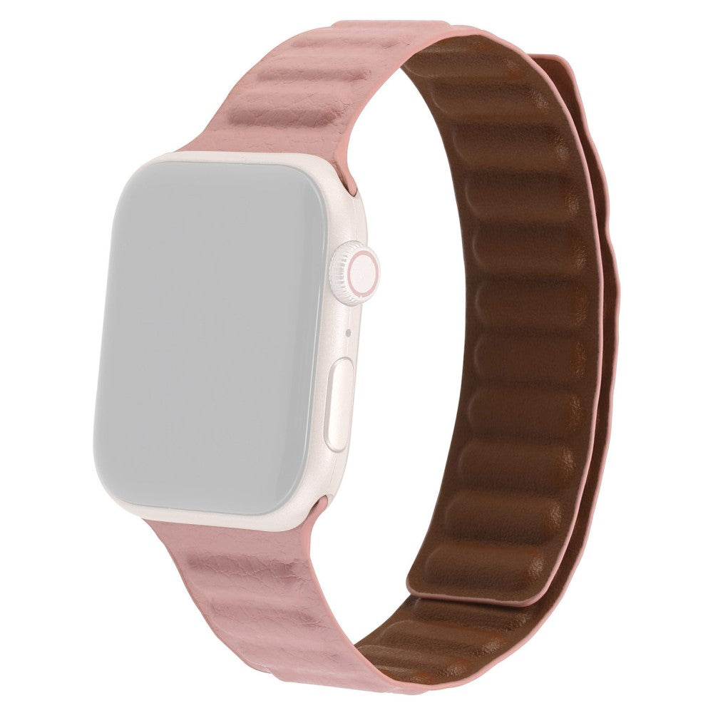 Apple Watch Series 8 (45mm) / Watch Ultra genuine leather watch strap - Pink