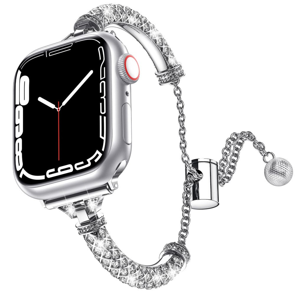 Apple Watch Series 8 (41mm) fashionable rhinestone watch strap - Silver