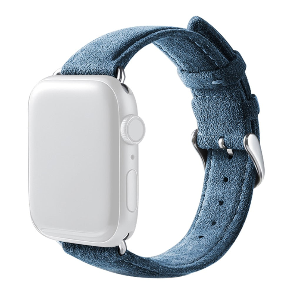 Apple Watch Series 8 (41mm) suede leather strap - Navy Blue