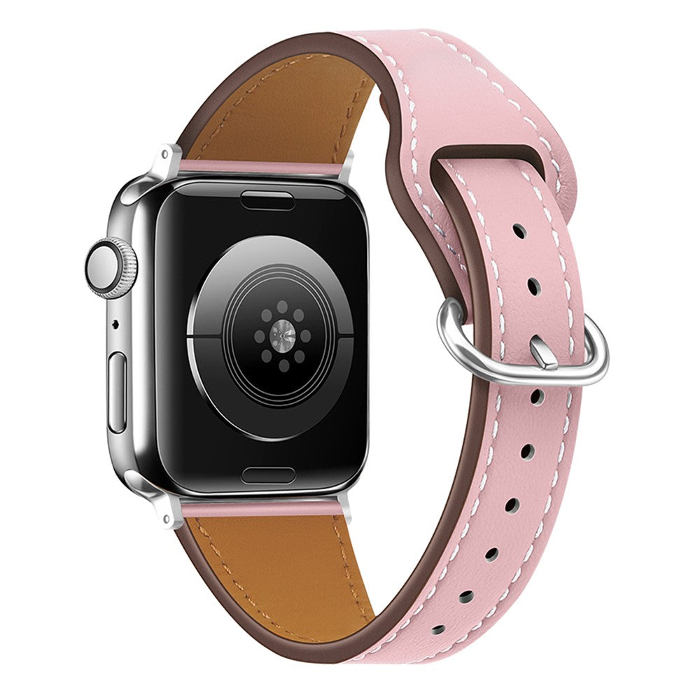 Apple Watch Series 8 (45mm) / Watch Ultra genuine leather watch strap - Pink