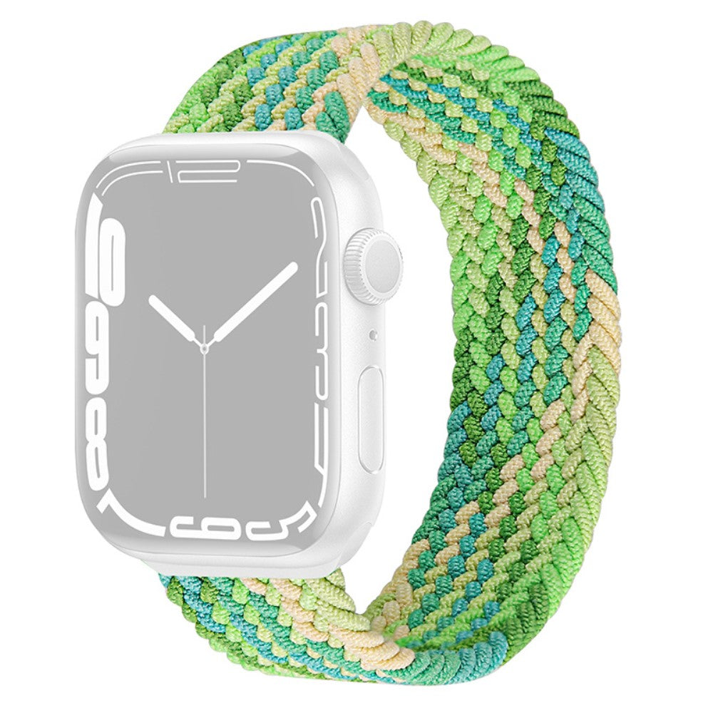 Apple Watch Series 8 (45mm) / Watch Ultra elastic nylon watch strap - Gradient Green Size: L