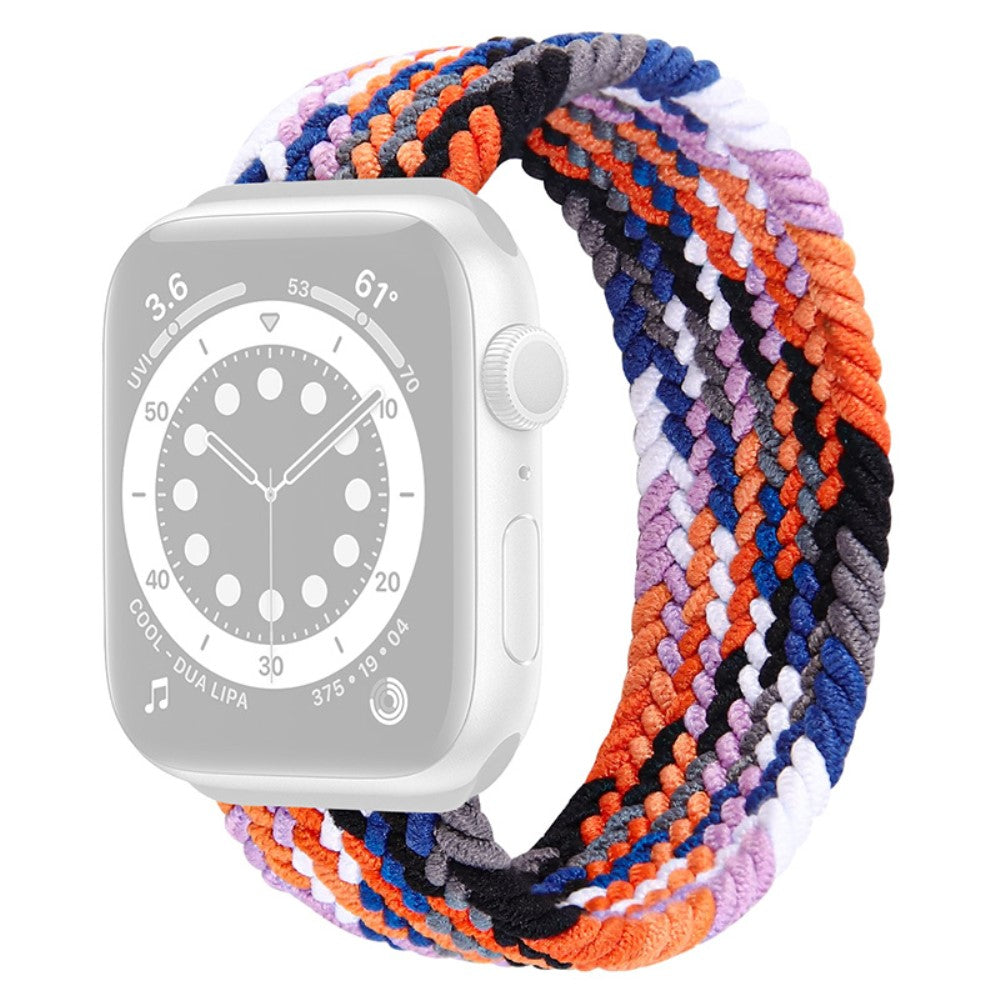 Apple Watch Series 8 (45mm) / Watch Ultra elastic nylon watch strap - Color Orange Size: M