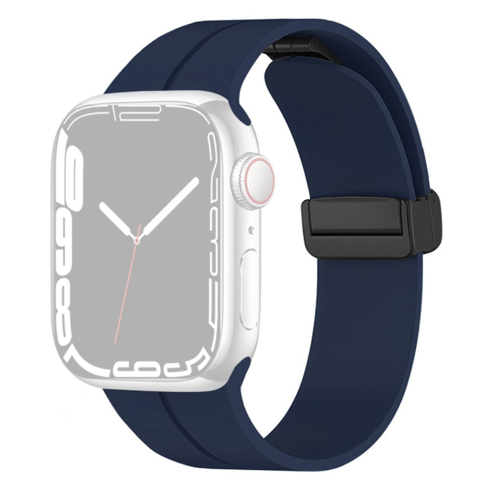 Apple Watch Series 8 (45mm) / Watch Ultra nifty line on silicone watch strap - Midnight Blue
