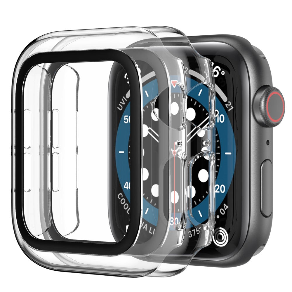 2Pcs AHASTYLE Apple Watch Series 8 (45mm) / Watch Ultra cover with tempered glass - Transparent