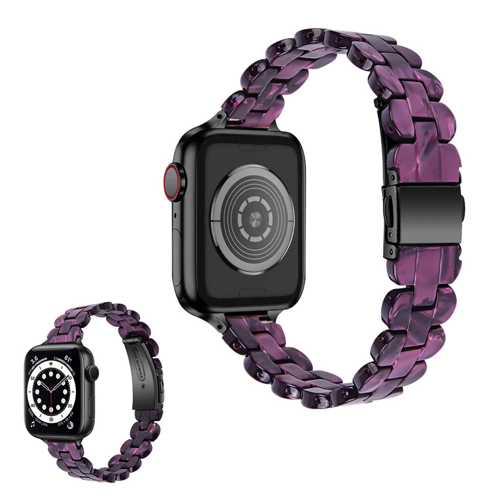 Apple Watch 44mm stylish resin watch strap - Purple