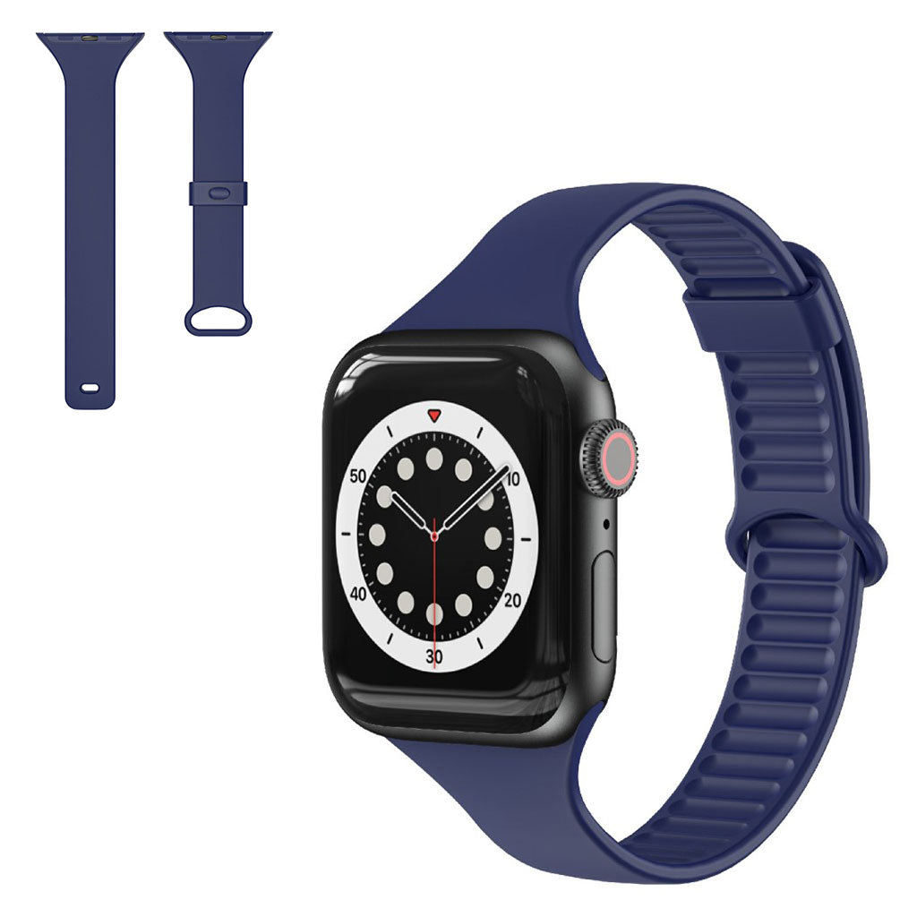 Apple Watch 44mm TPU slide buckle watch strap - Midnight Blue
