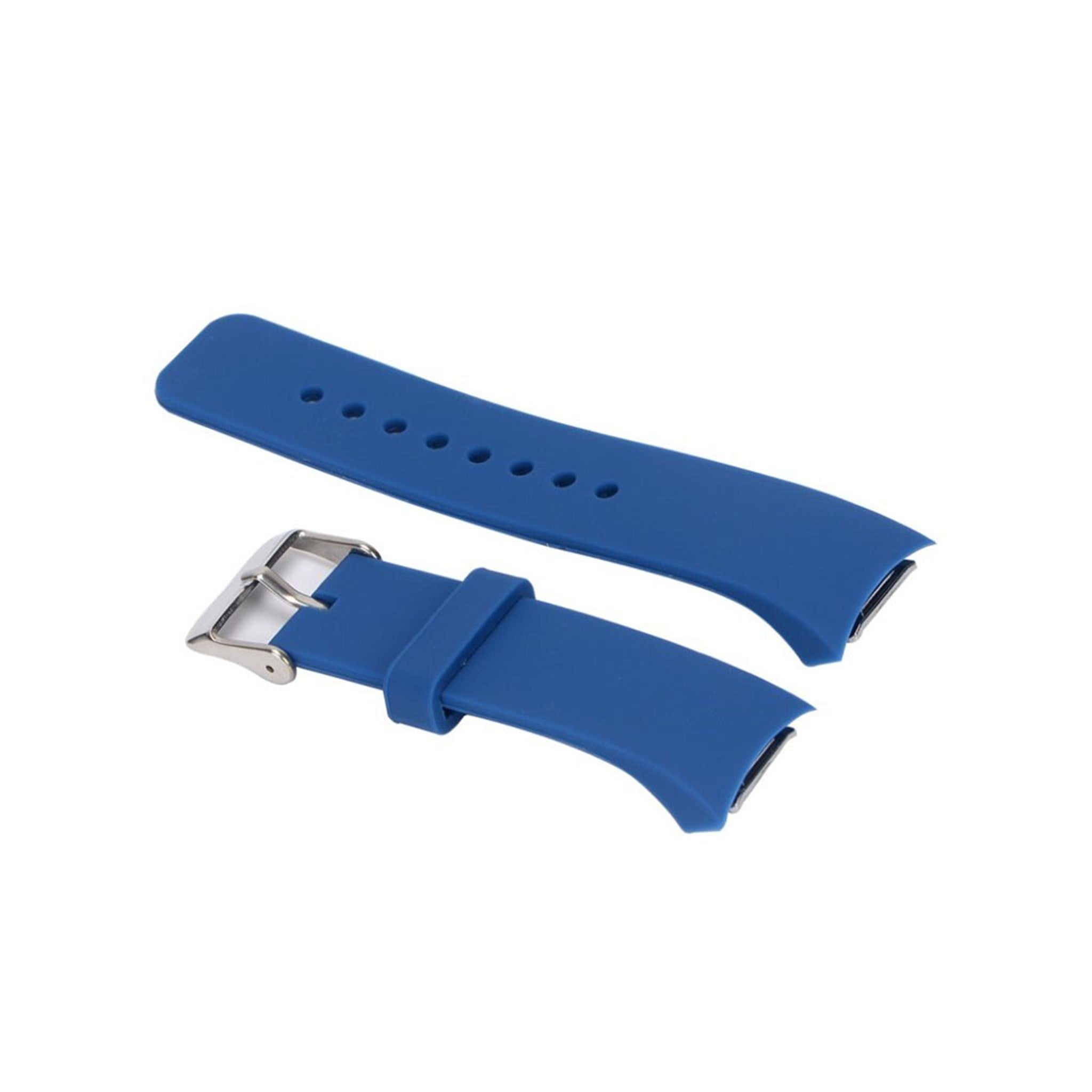Samsung Gear S2 metal buckle silicone watch strap- Dark Blue